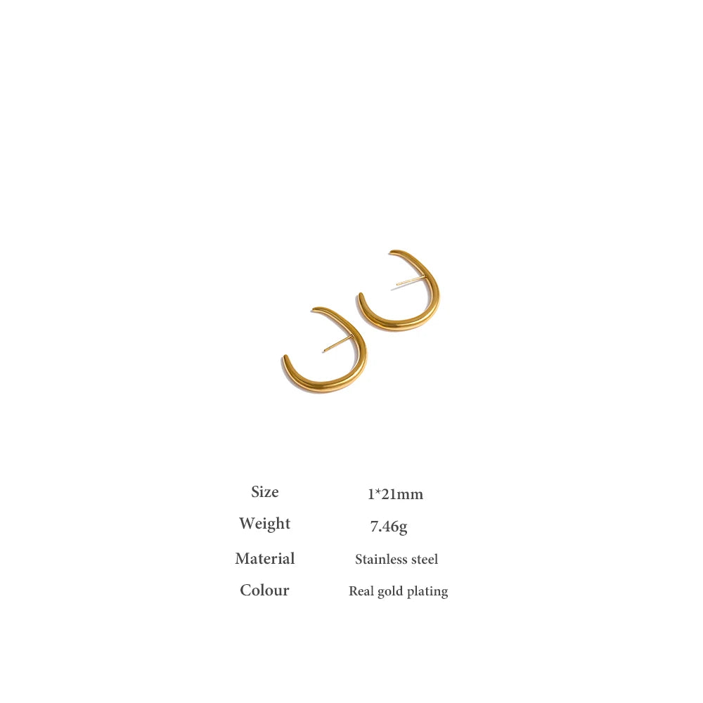 Bold Oversized Gold Stud Earrings