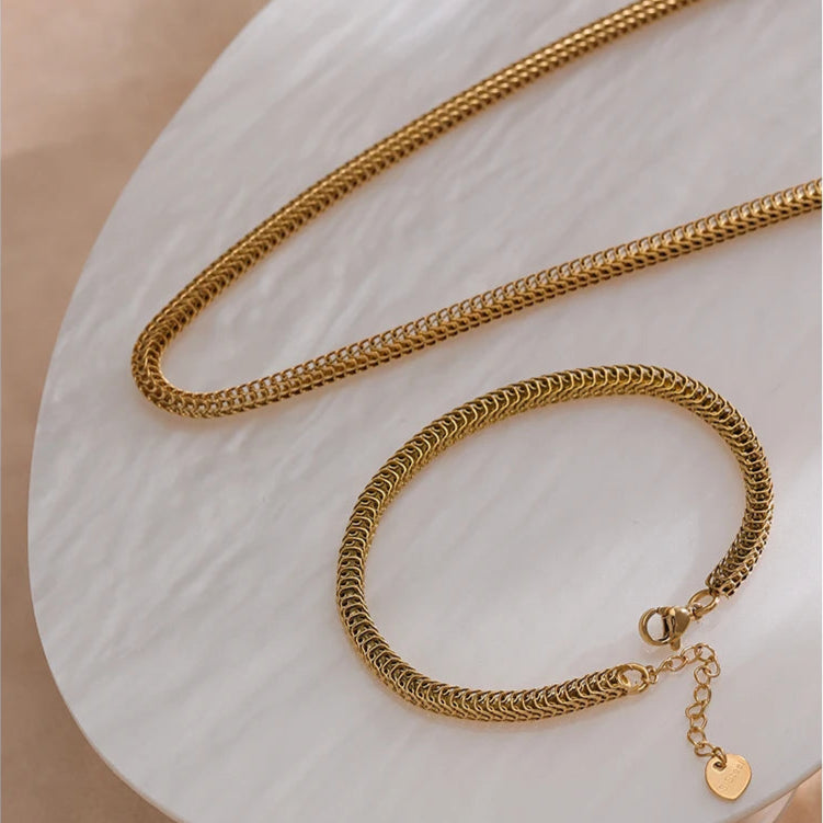 Chain Necklace & Bracelet Set
