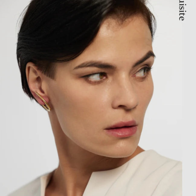 Bold Oversized Gold Stud Earrings