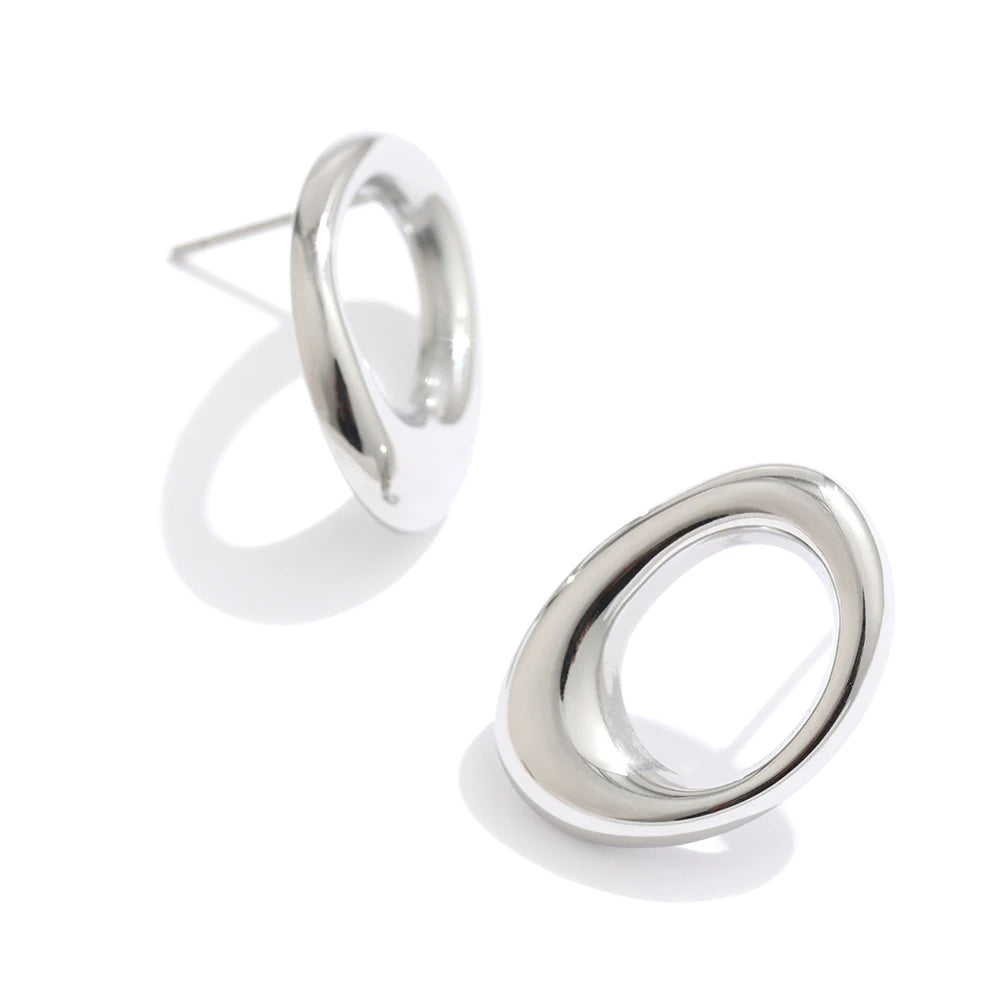 Minimalist Round Hollow Stud Earrings