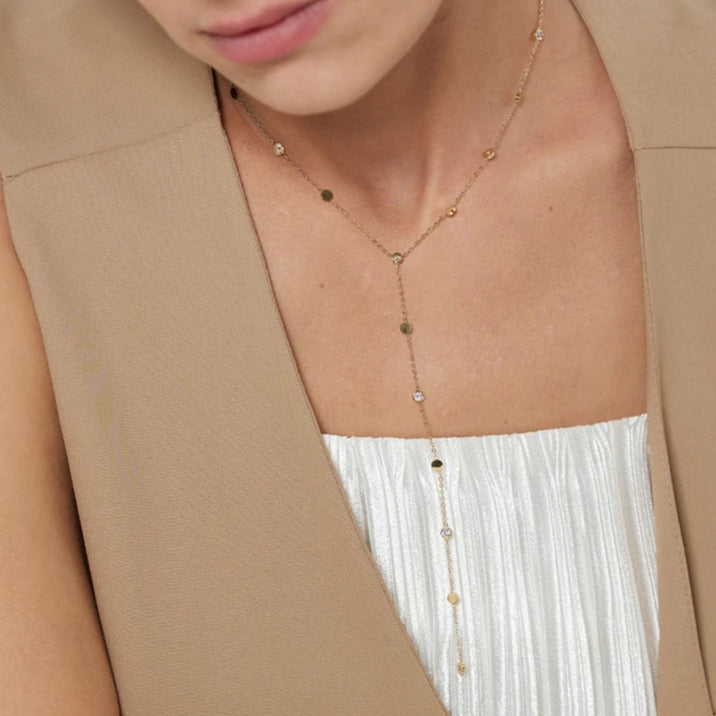Long Bead Pendant Necklace