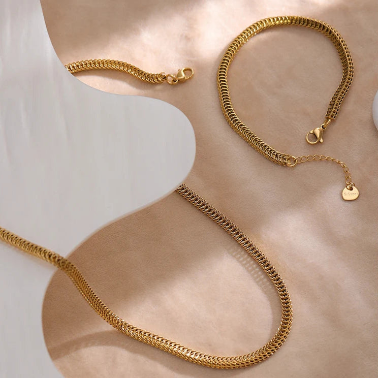 Chain Necklace & Bracelet Set