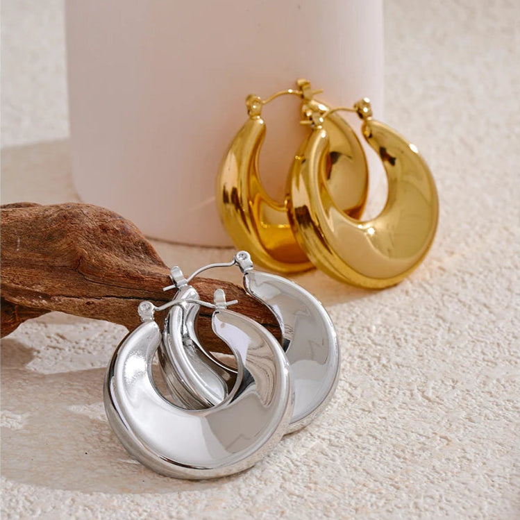 Minimalist Hollow Hoop Earrings