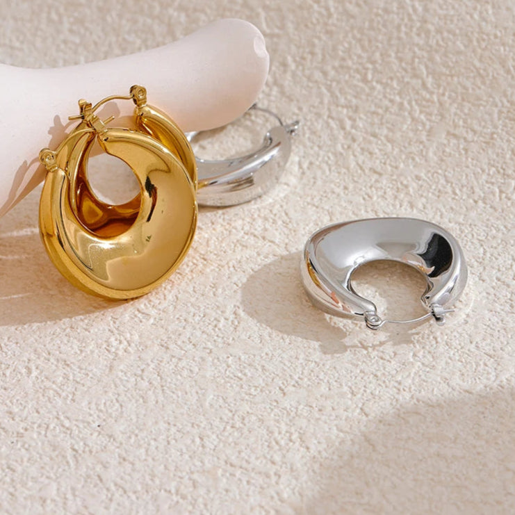 Minimalist Hollow Hoop Earrings