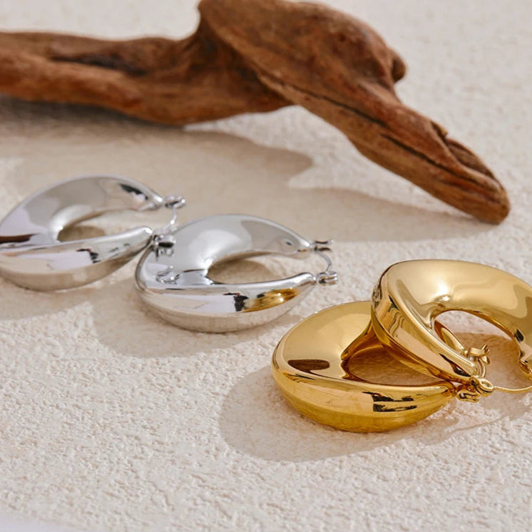 Minimalist Hollow Hoop Earrings