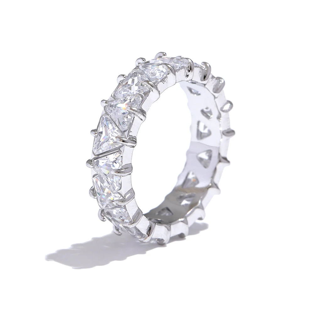 Delicate Heart Cubic Zirconia Ring