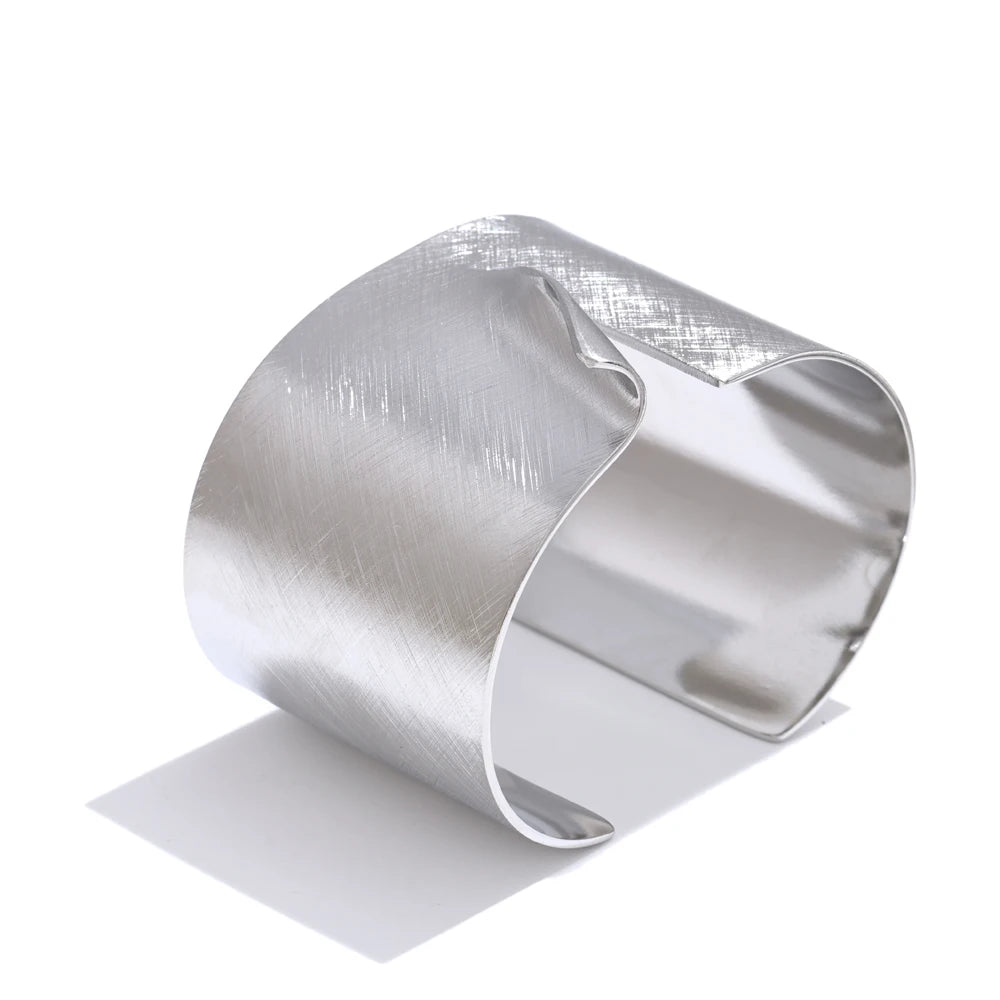 Wide Polished Cuff Bracelet