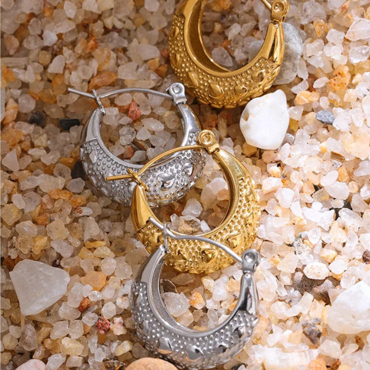 Heart Geometric Hoop Earrings