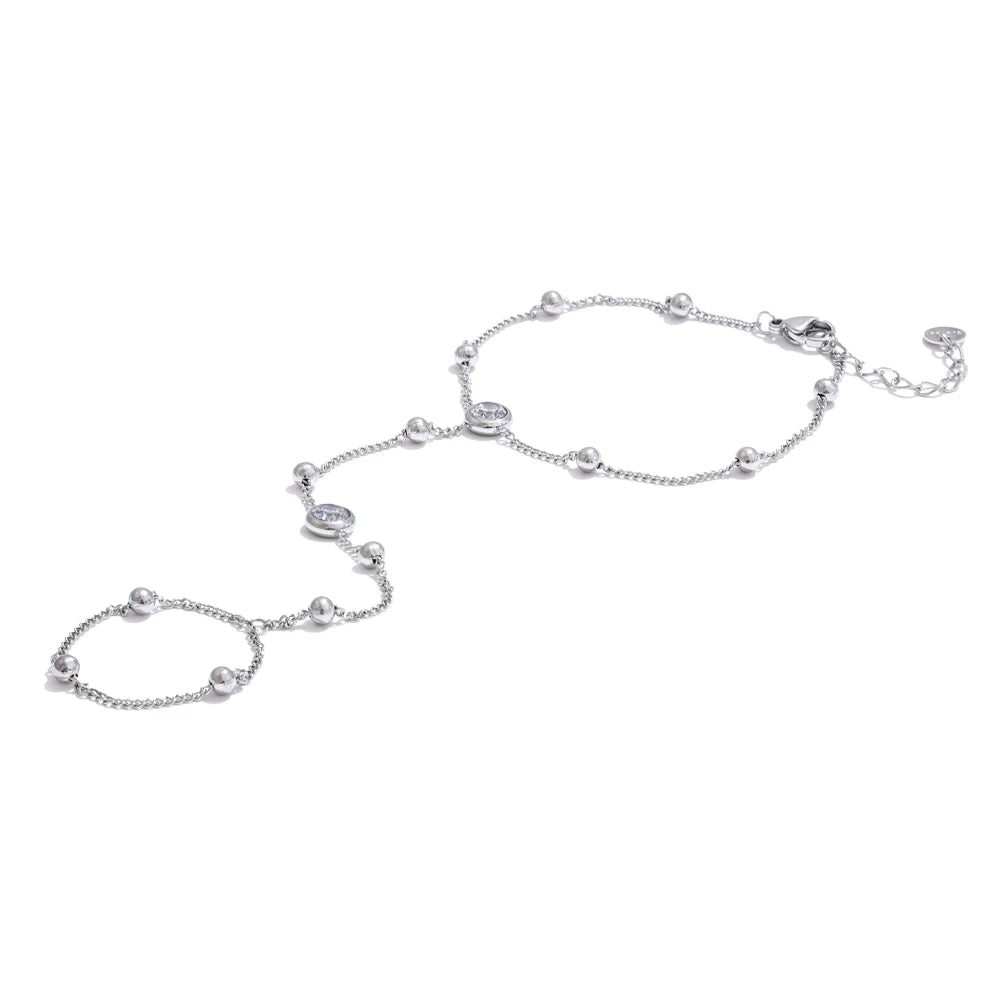 Hand Chain Bracelet with Finger Ring
