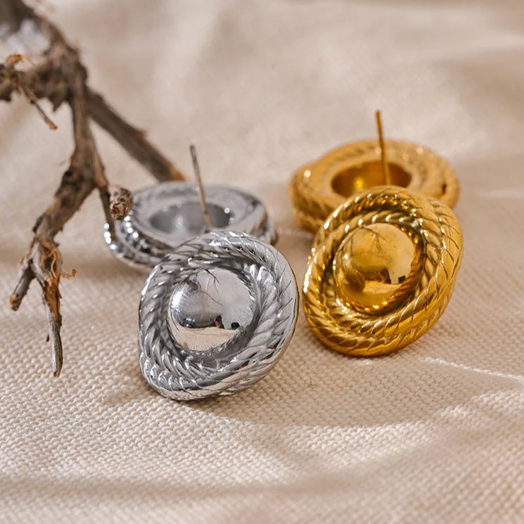 Classic Round Stud Earrings