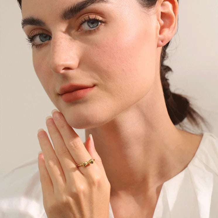 Gold Bowknot Ring