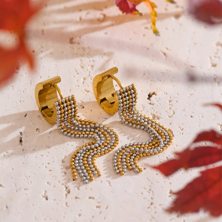 Nova Tassel Chain Drop Earrings