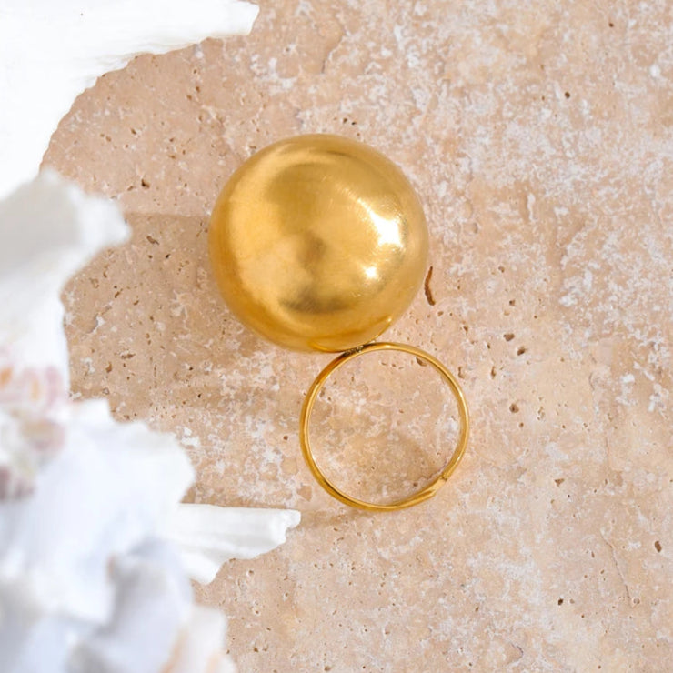 Bold Ball Adjustable Ring