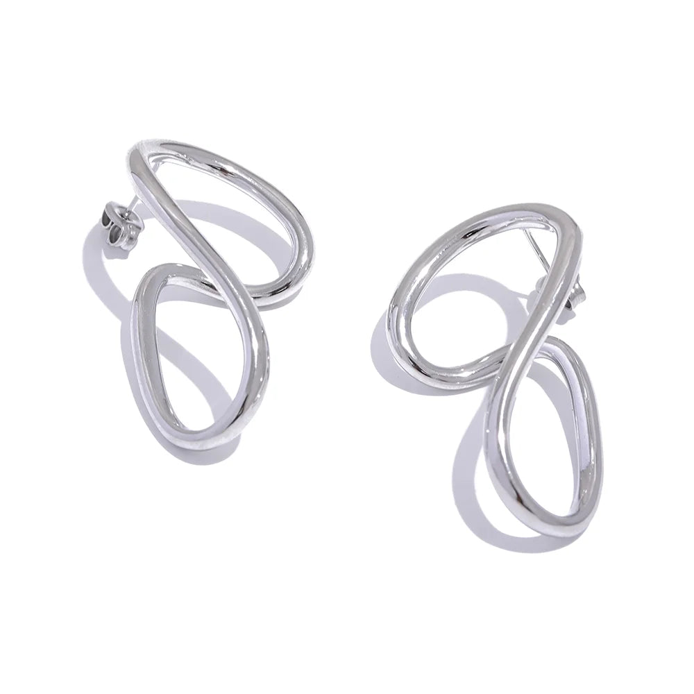 Twisted Hollow Stud Earrings
