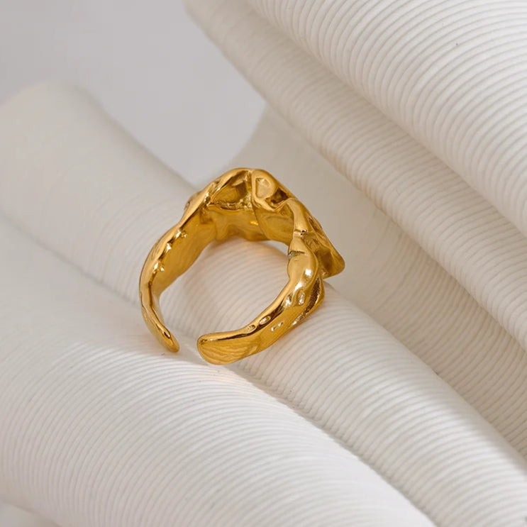 Wide Textured Ring