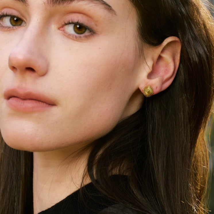 Small Stainless Steel Flower Stud Earrings