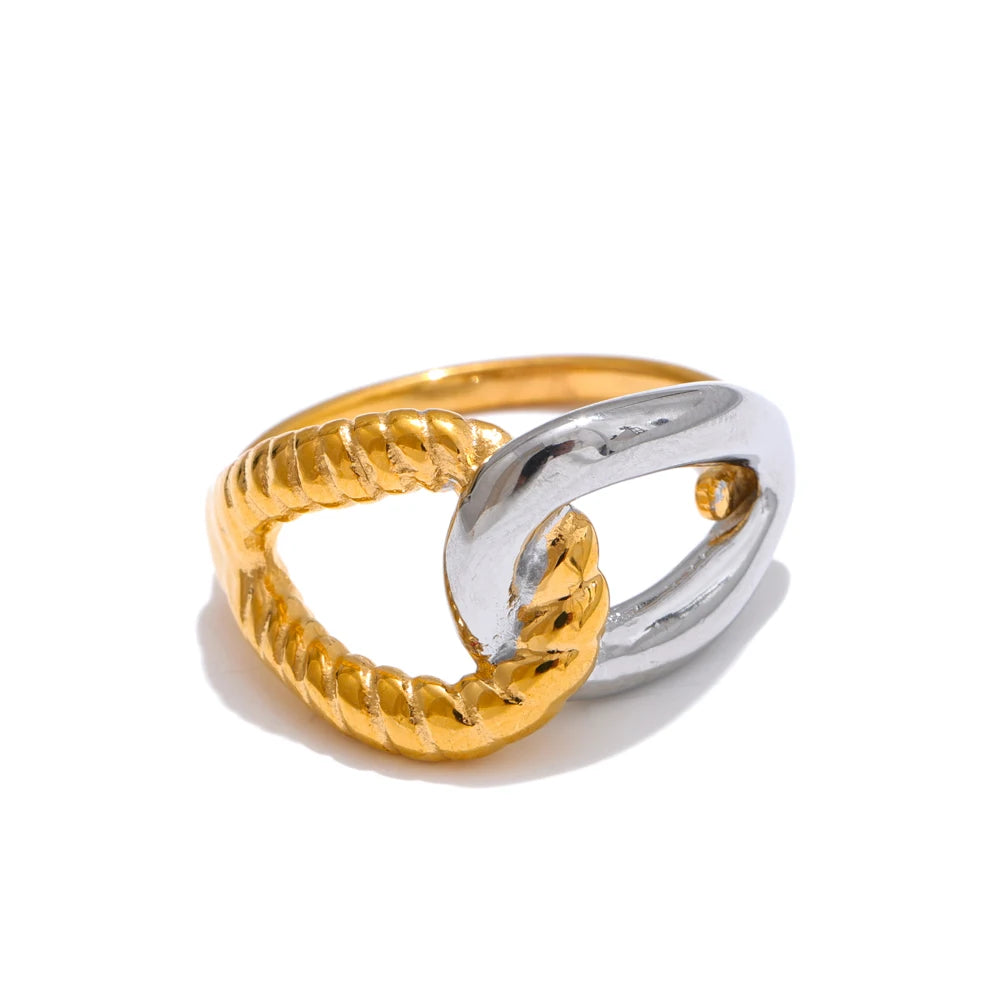Adjustable Hollow Knot Open Ring