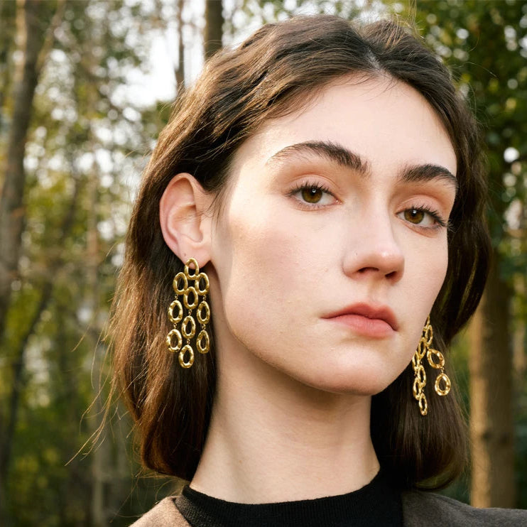Geometric Drop Dangle Statement Earrings