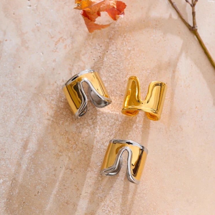 Polished Wide Open Ring