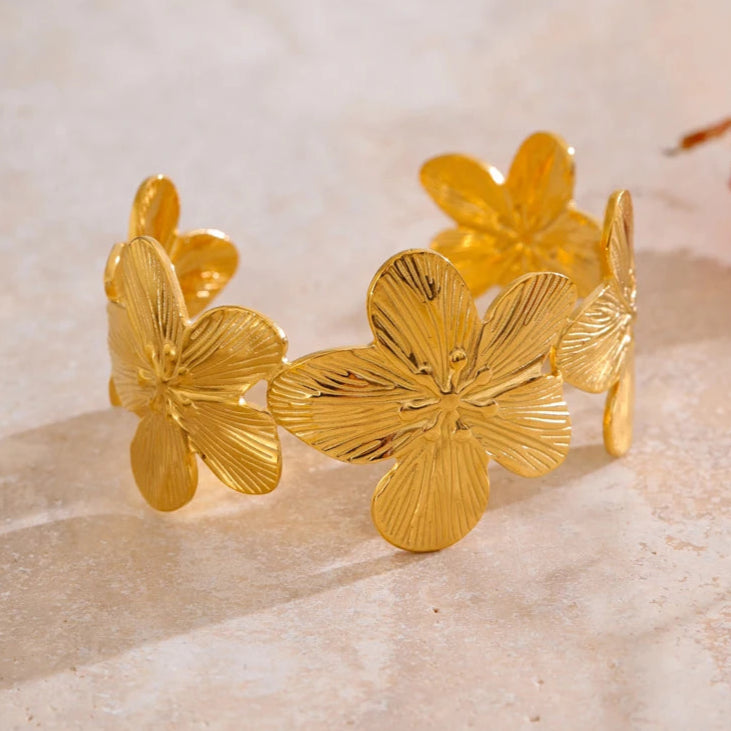 Flower Cuff Bracelet