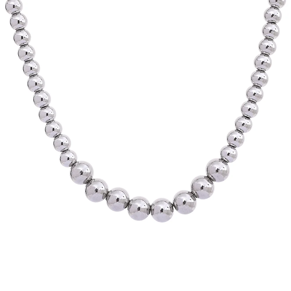 Beaded Chain Necklace and Bracelet