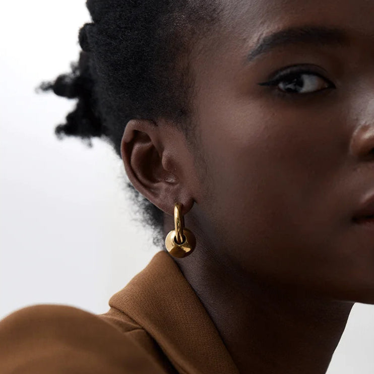 Luna Ball Hoop Earrings