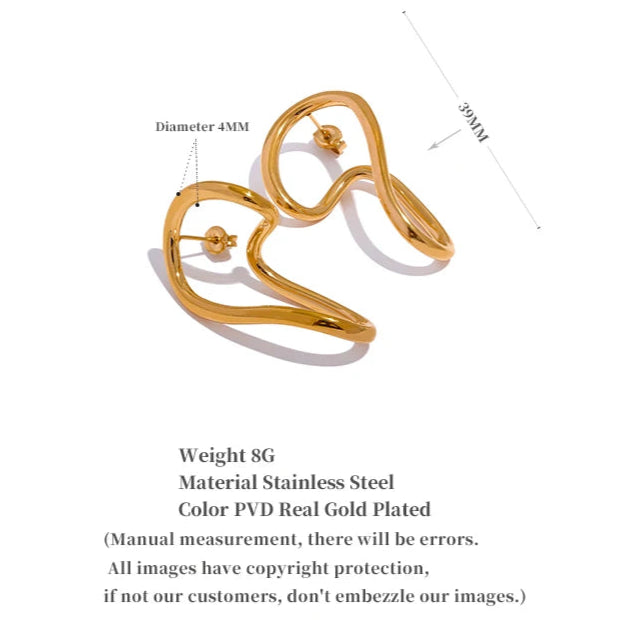 Twisted Hollow Stud Earrings