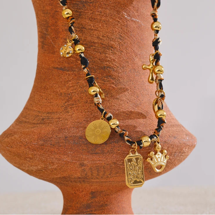 Leopard Print Charm Necklace