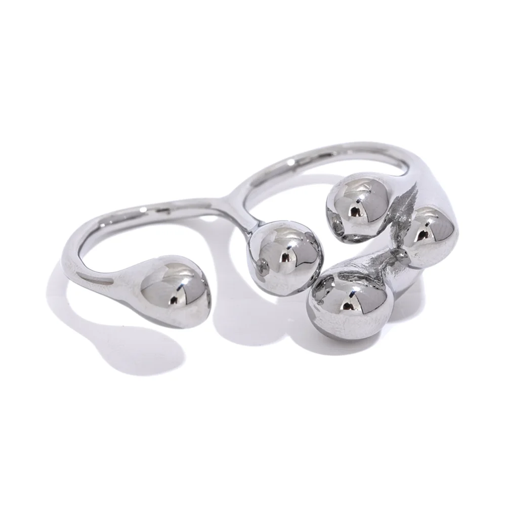 Bold Geometric Textured Ring