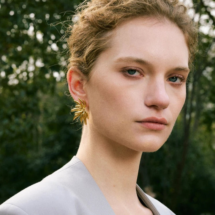 Floral Statement Stud Earrings