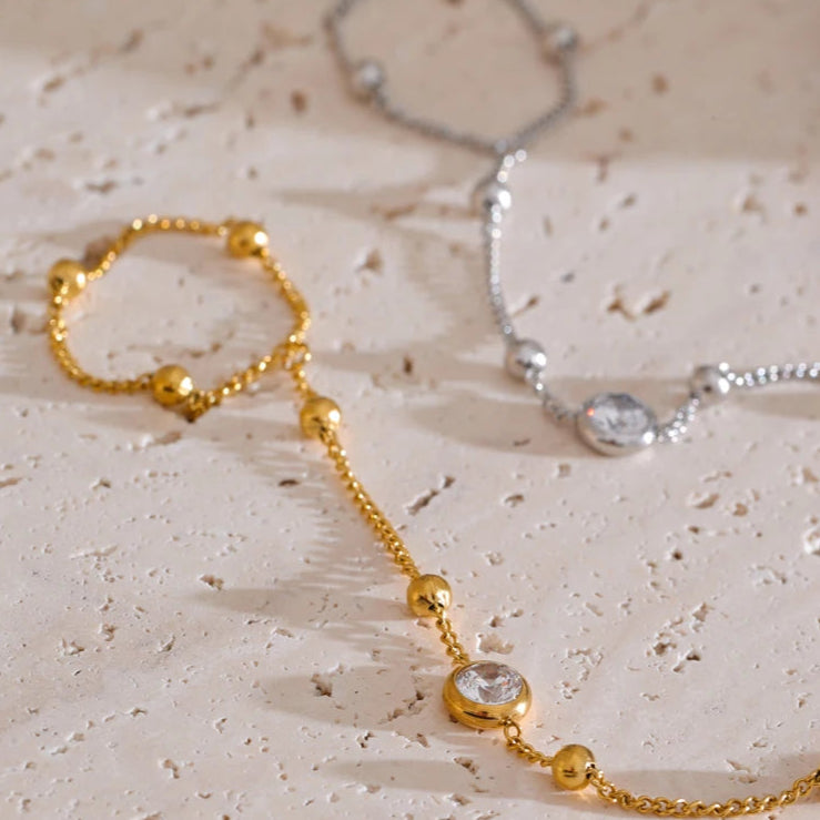 Hand Chain Bracelet with Finger Ring