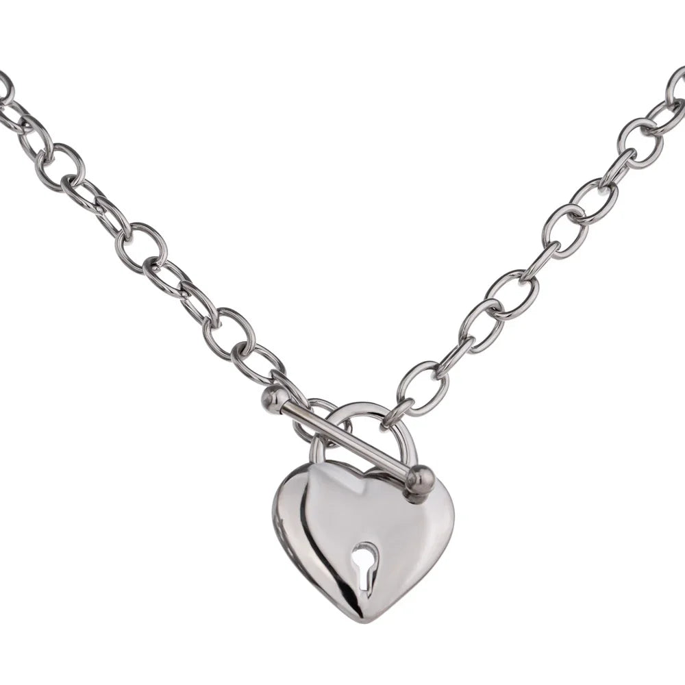 Heart Lock Pendant Necklace
