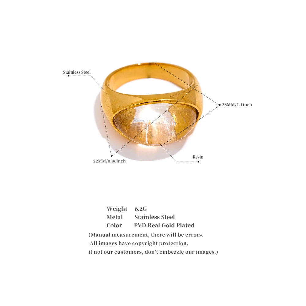 Geometric Resin Statement Ring