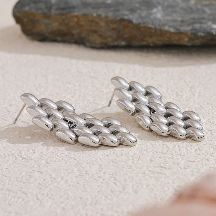 Geometric Chain Drop Earrings