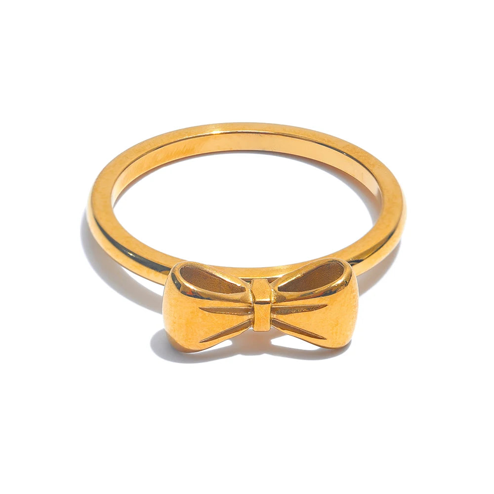 Gold Bowknot Ring