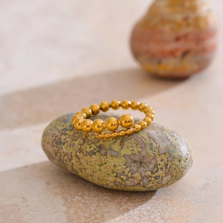 Beaded Stainless Steel Ring