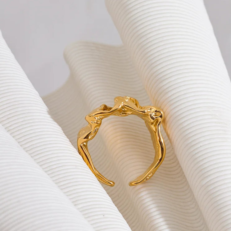 Wide Textured Ring
