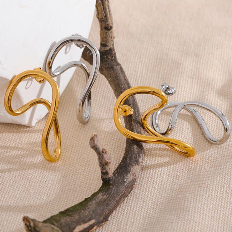 Twisted Hollow Stud Earrings