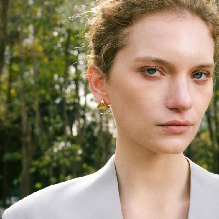 Minimalist Triangle Stud Earrings