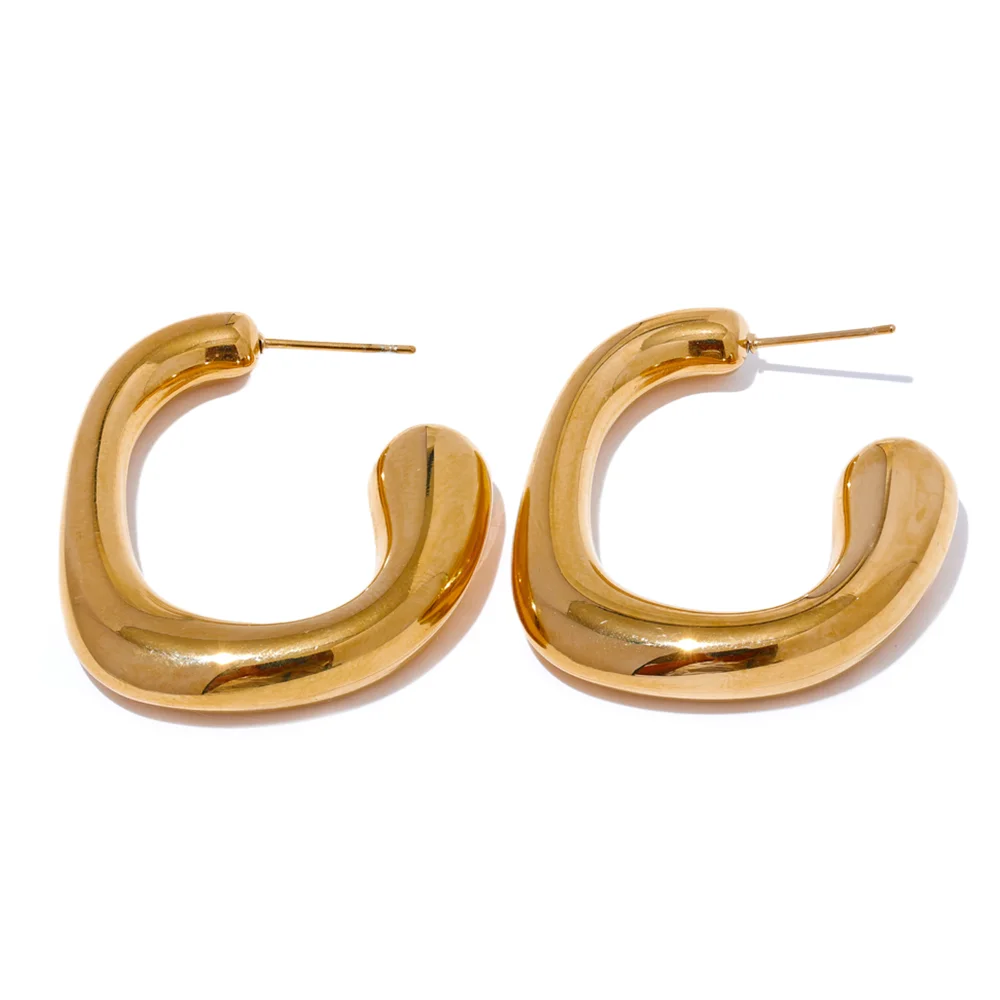 Modern Geometric Hoop Earrings