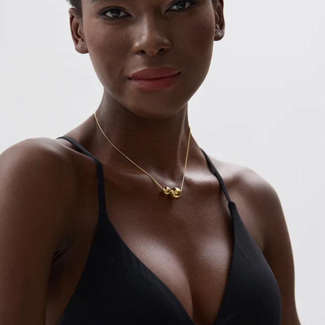 Round Ball Beads Pendant Necklace