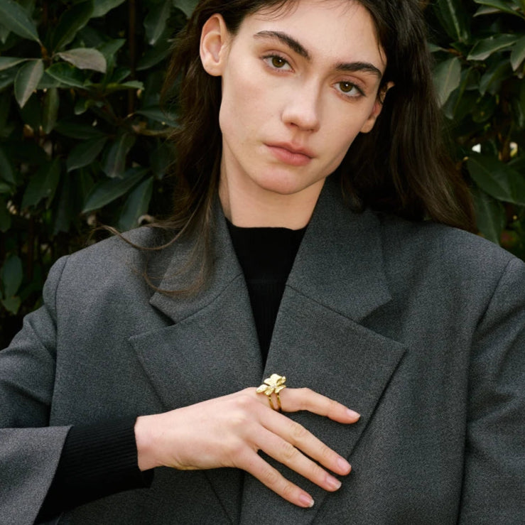 Adjustable Golden Flower Ring