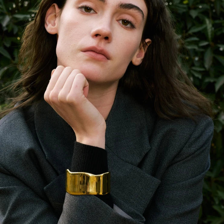 Wide Polished Cuff Bracelet