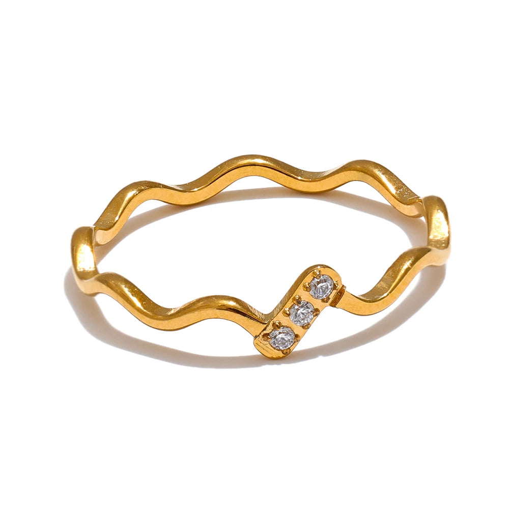 Minimalist Thin Cubic Zirconia Ring