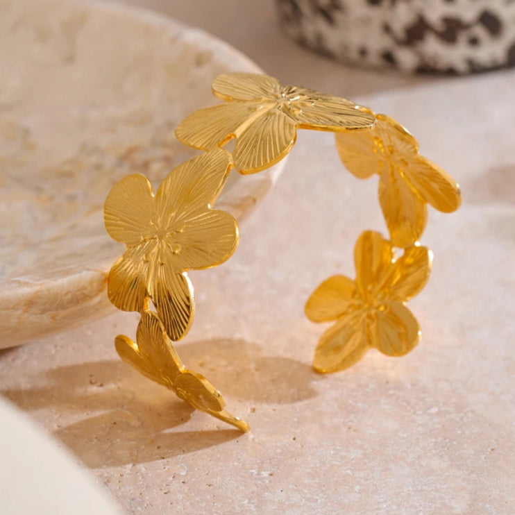 Flower Cuff Bracelet