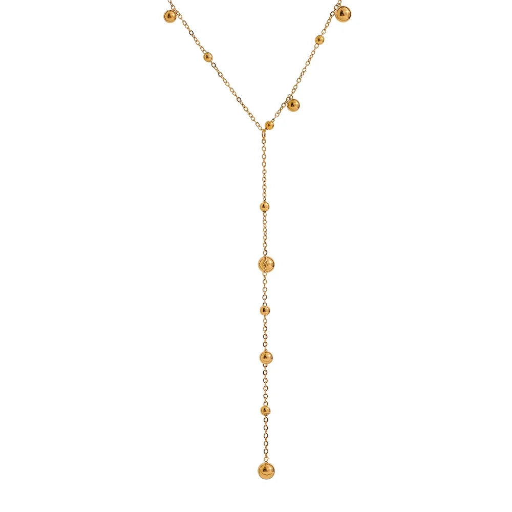 Long Bead Pendant Necklace