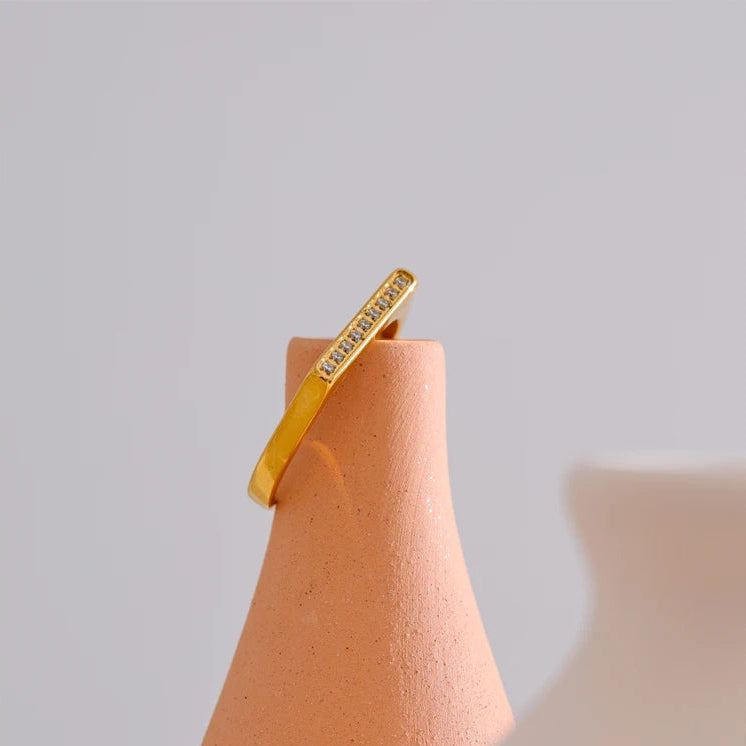 Delicate Gold Cubic Zirconia Ring