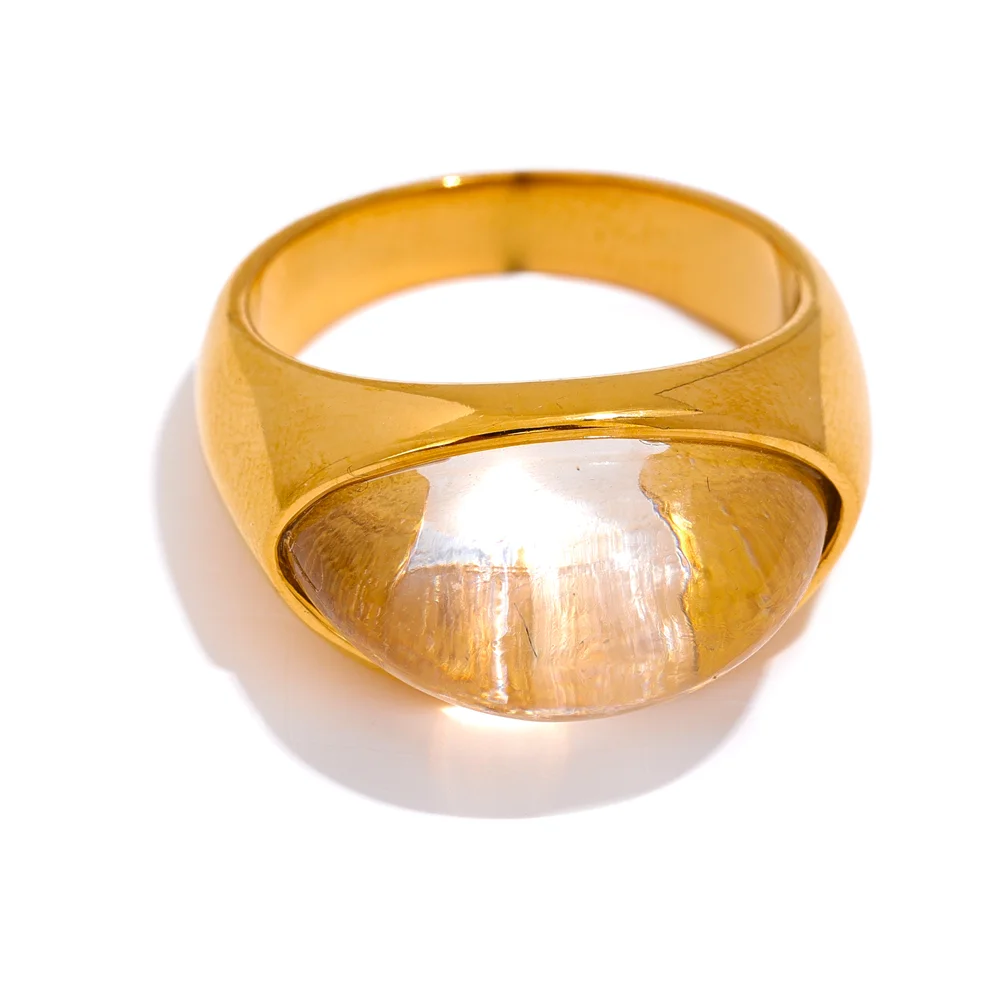 Geometric Resin Statement Ring