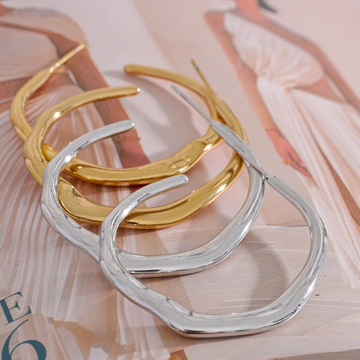 Minimalist Geometric Hoop Earrings