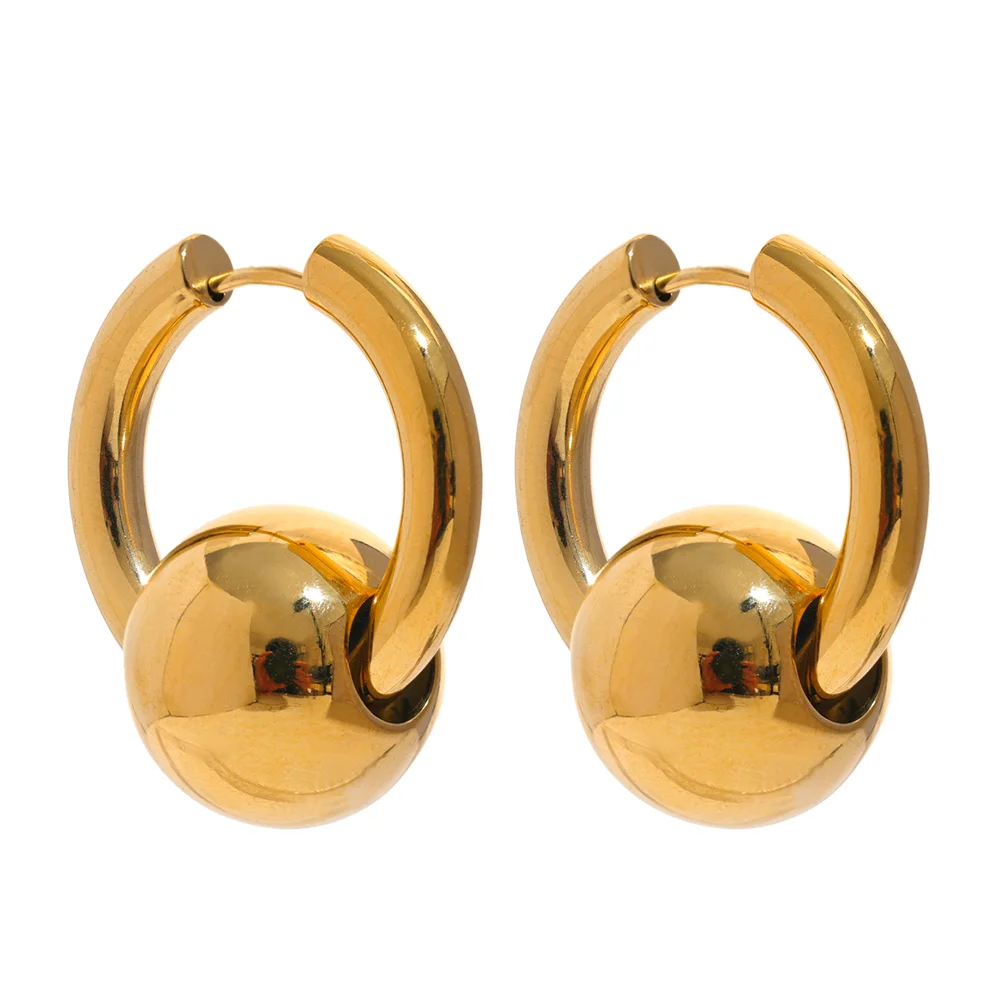 Luna Ball Hoop Earrings